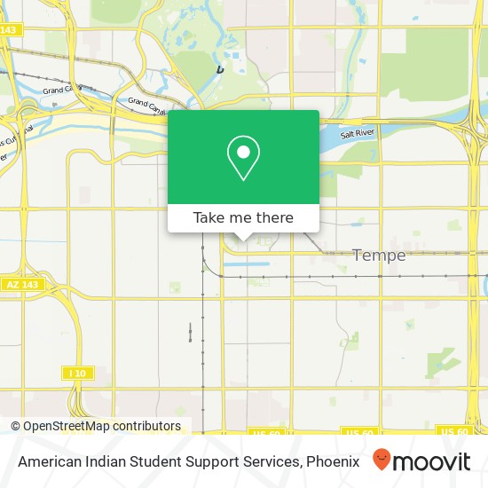 American Indian Student Support Services map