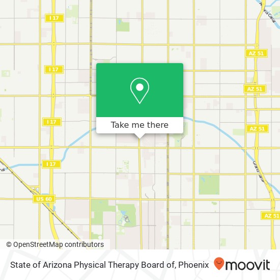Mapa de State of Arizona Physical Therapy Board of