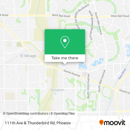111th Ave & Thunderbird Rd map
