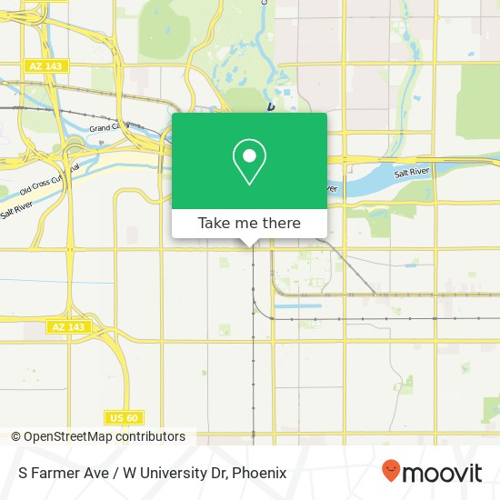 Mapa de S Farmer Ave / W University Dr