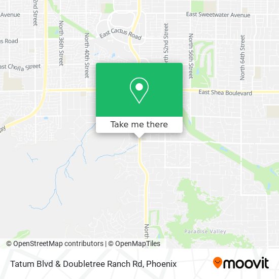 Tatum Blvd & Doubletree Ranch Rd map