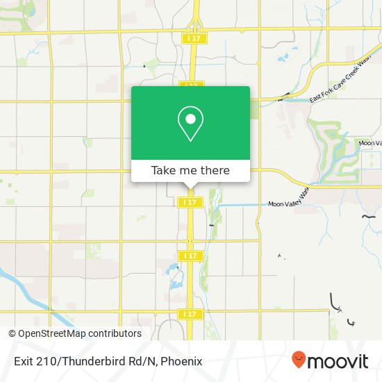 Exit 210/Thunderbird Rd/N map