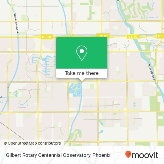 Gilbert Rotary Centennial Observatory map