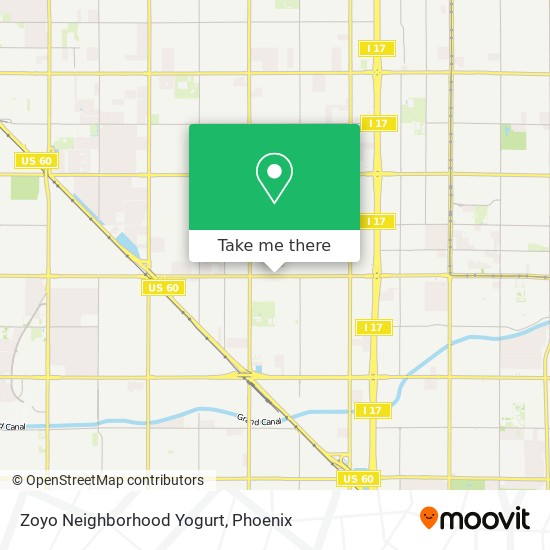 Mapa de Zoyo Neighborhood Yogurt