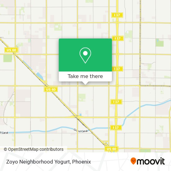 Zoyo Neighborhood Yogurt map