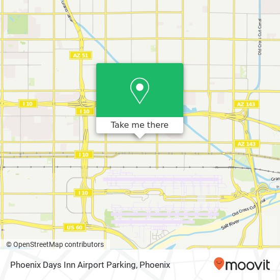 Mapa de Phoenix Days Inn Airport Parking