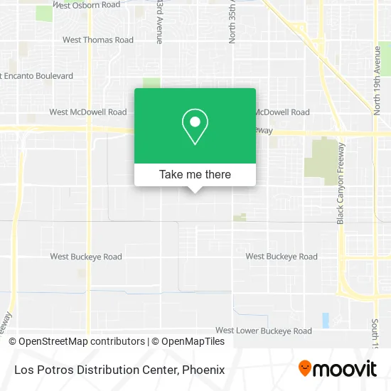 Los Potros Distribution Center map