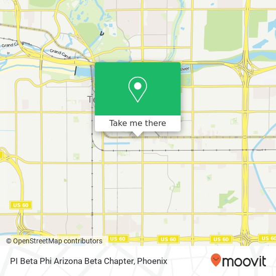 PI Beta Phi Arizona Beta Chapter map