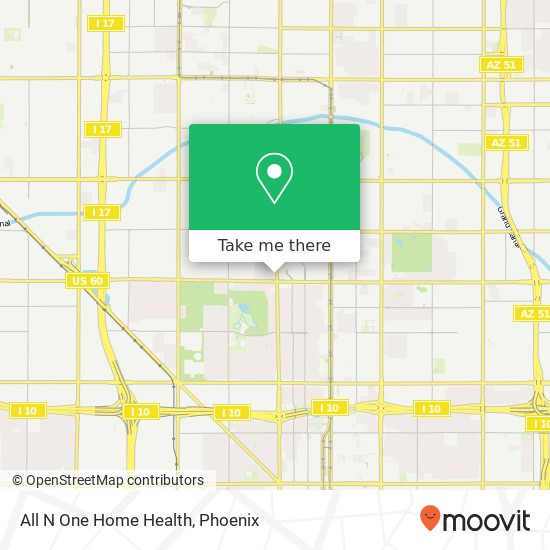 All N One Home Health map