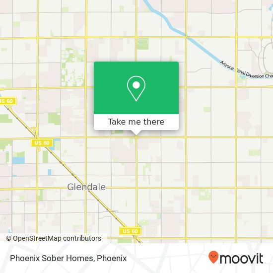 Mapa de Phoenix Sober Homes