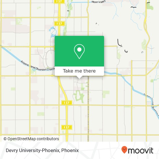 Devry University-Phoenix map