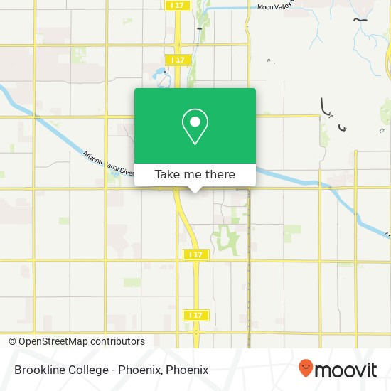 Brookline College - Phoenix map