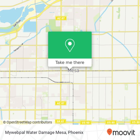 Mywebpal Water Damage Mesa map