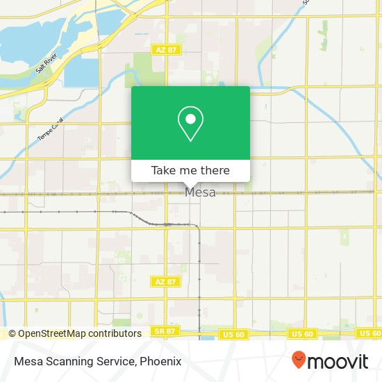 Mesa Scanning Service map