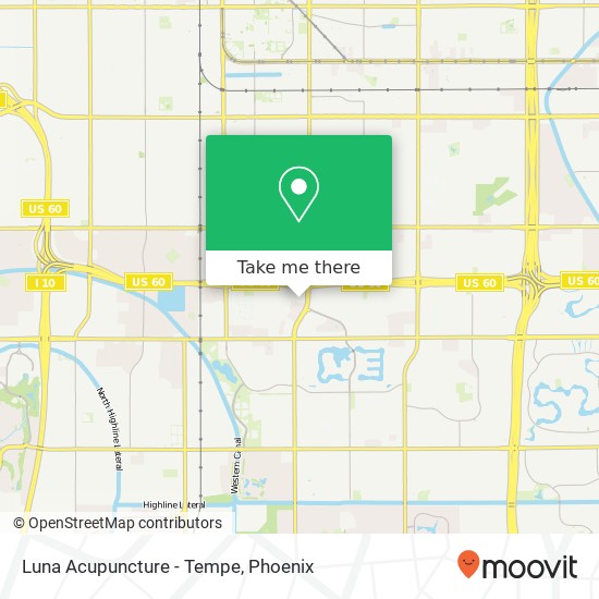 Mapa de Luna Acupuncture - Tempe