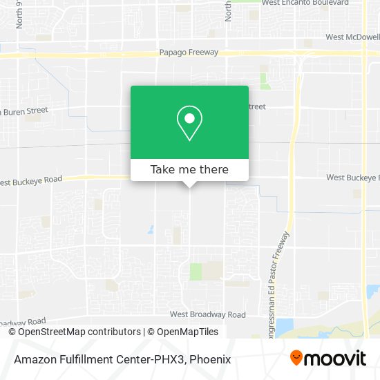 Amazon Fulfillment Center-PHX3 map