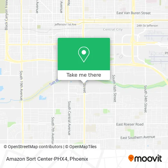 Amazon Sort Center-PHX4 map