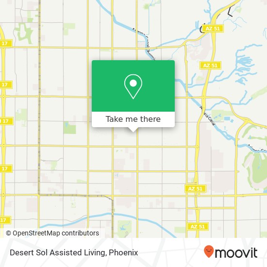 Desert Sol Assisted Living map