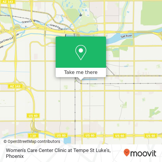 Mapa de Women's Care Center Clinic at Tempe St Luke's