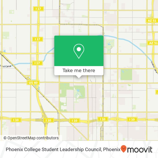 Mapa de Phoenix College Student Leadership Council
