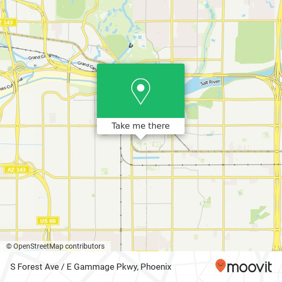 Mapa de S Forest Ave / E Gammage Pkwy