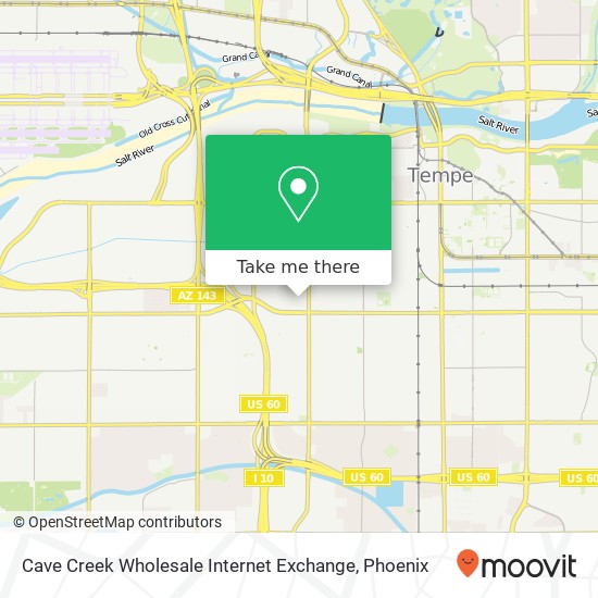 Mapa de Cave Creek Wholesale Internet Exchange