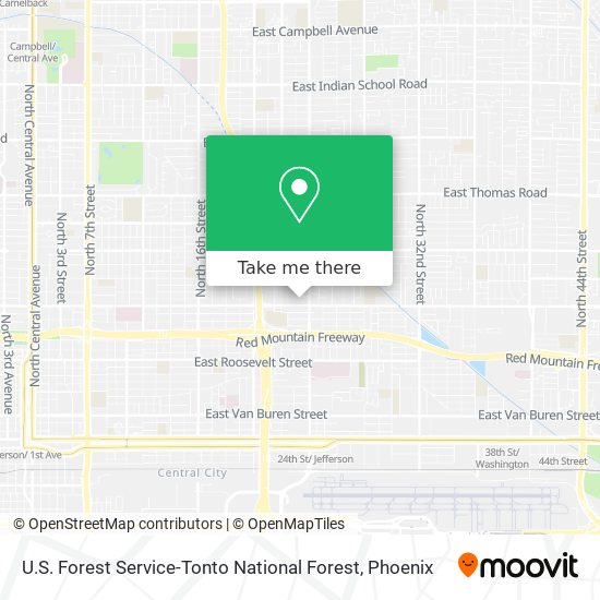 U.S. Forest Service-Tonto National Forest map