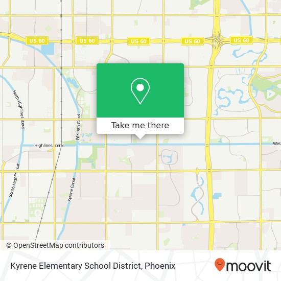 Mapa de Kyrene Elementary School District