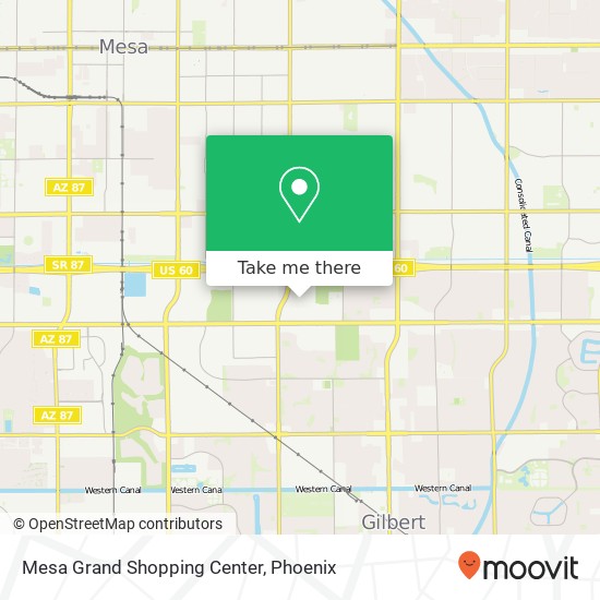 Mesa Grand Shopping Center map
