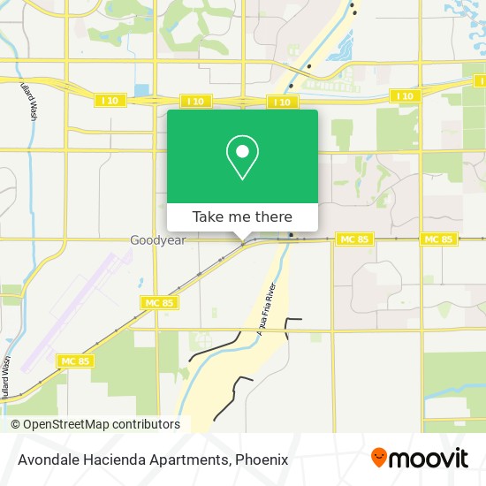 Mapa de Avondale Hacienda Apartments