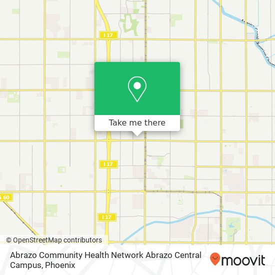 Mapa de Abrazo Community Health Network Abrazo Central Campus