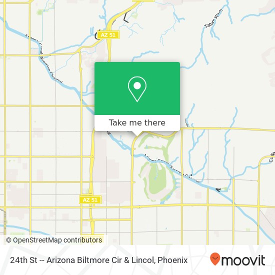 Mapa de 24th St -- Arizona Biltmore Cir & Lincol