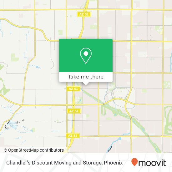 Chandler's Discount Moving and Storage map