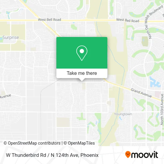 W Thunderbird Rd / N 124th Ave map