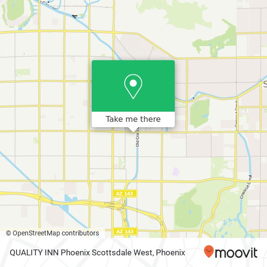 Mapa de QUALITY INN Phoenix Scottsdale West