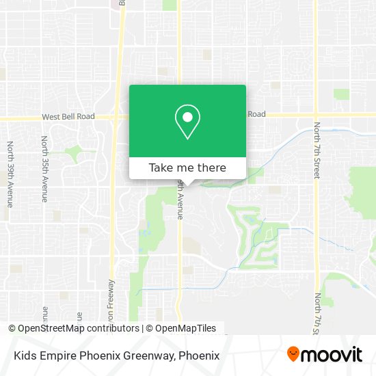 Kids Empire Phoenix Greenway map