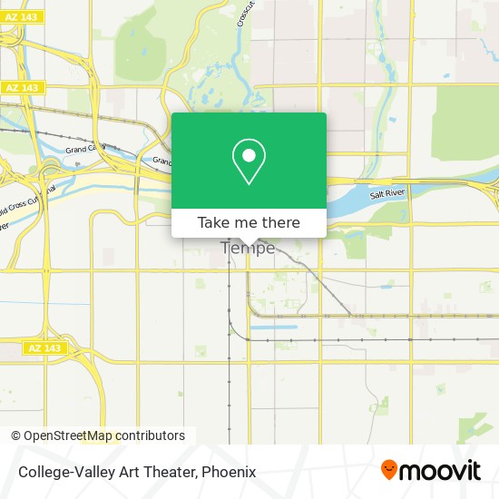 College-Valley Art Theater map