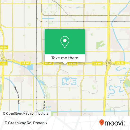 E Greenway Rd map