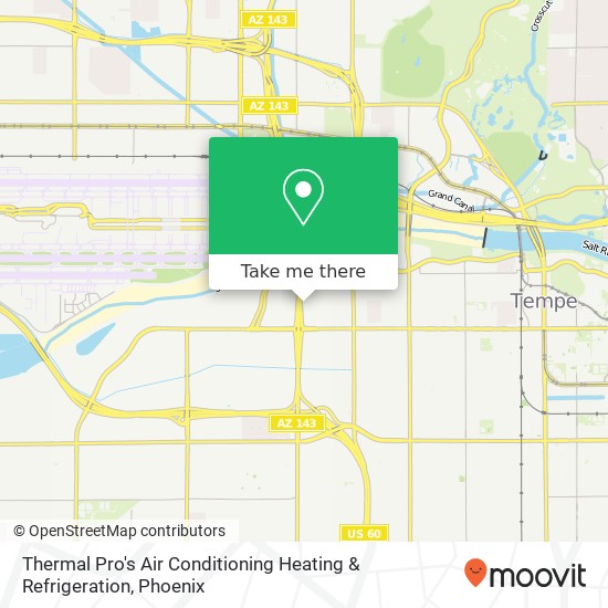 Thermal Pro's Air Conditioning Heating & Refrigeration map
