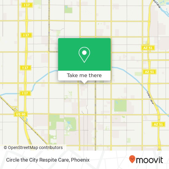 Mapa de Circle the City Respite Care