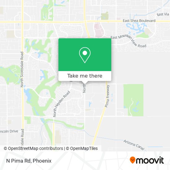 N Pima Rd map