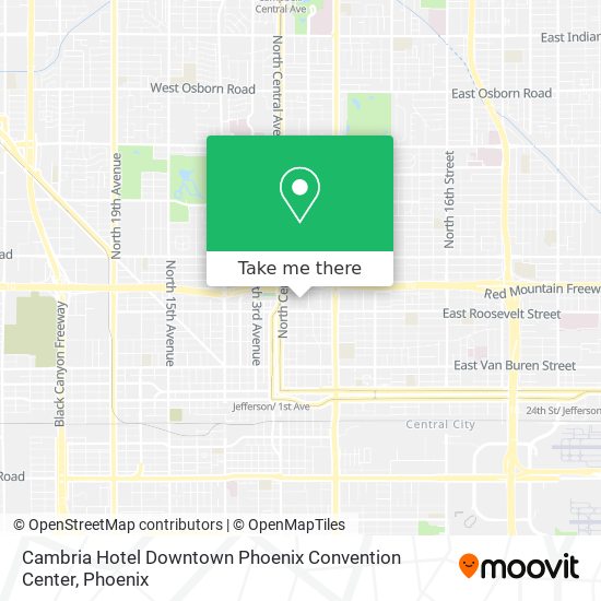 Cambria Hotel Downtown Phoenix Convention Center map