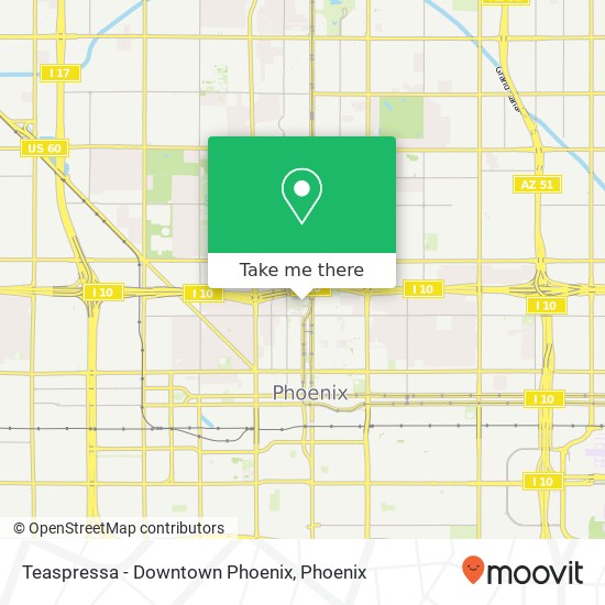 Mapa de Teaspressa - Downtown Phoenix