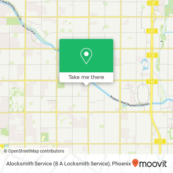 Mapa de Alocksmith Service (8 A Locksmith Service)