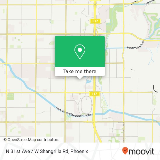 Mapa de N 31st Ave / W Shangri la Rd