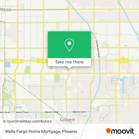 Mapa de Wells Fargo Home Mortgage