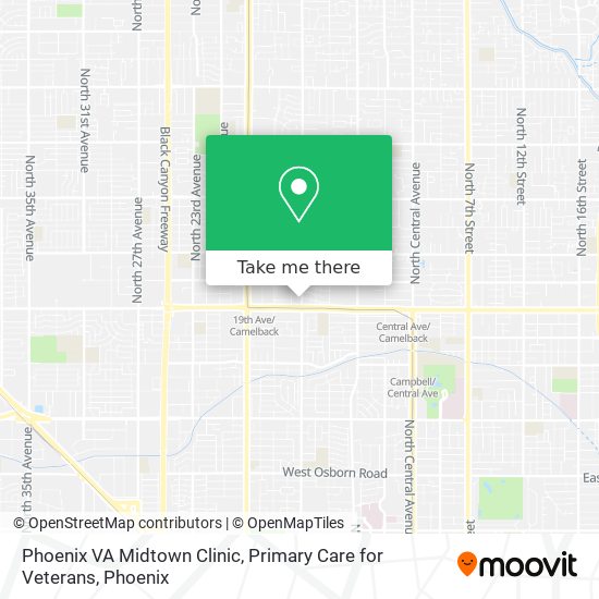 Mapa de Phoenix VA Midtown Clinic, Primary Care for Veterans