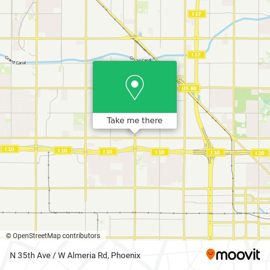 N 35th Ave / W Almeria Rd map