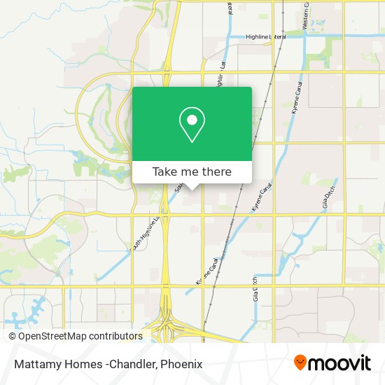 Mapa de Mattamy Homes -Chandler