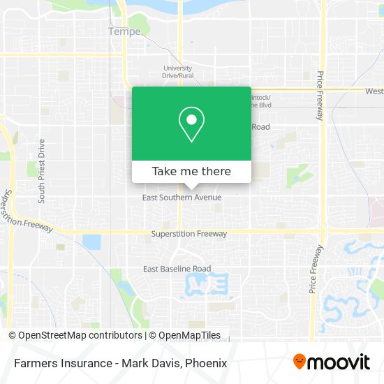 Mapa de Farmers Insurance - Mark Davis